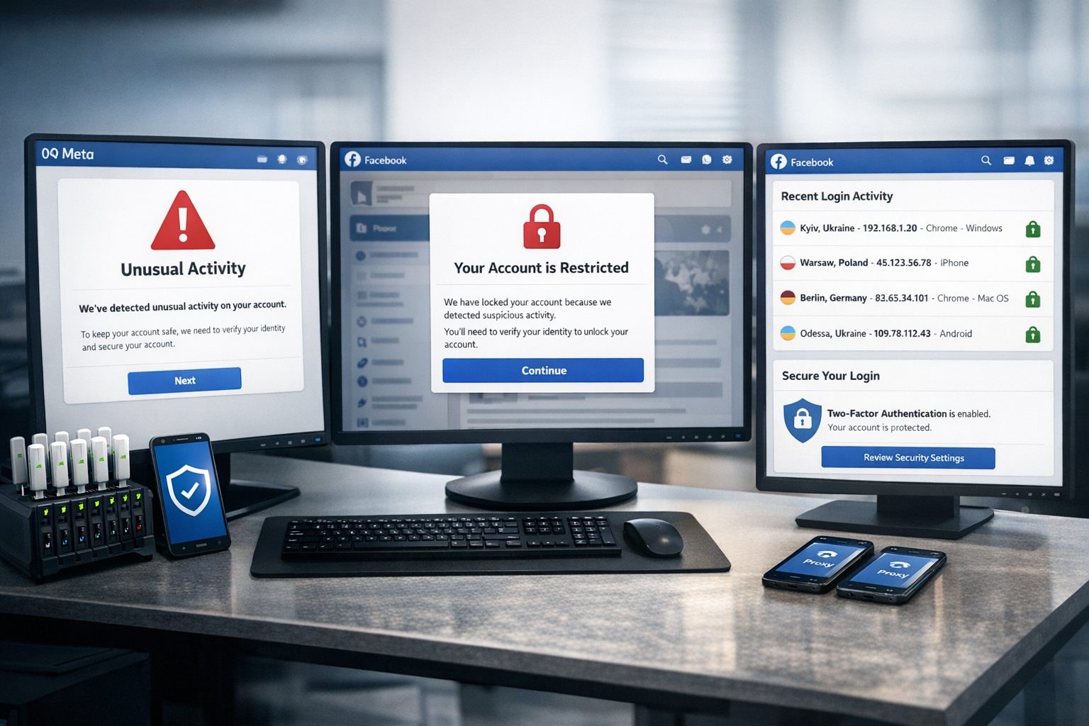 Підозріла активність Meta через IP: чому з’являється «unusual activity» і як знизити ризик обмежень